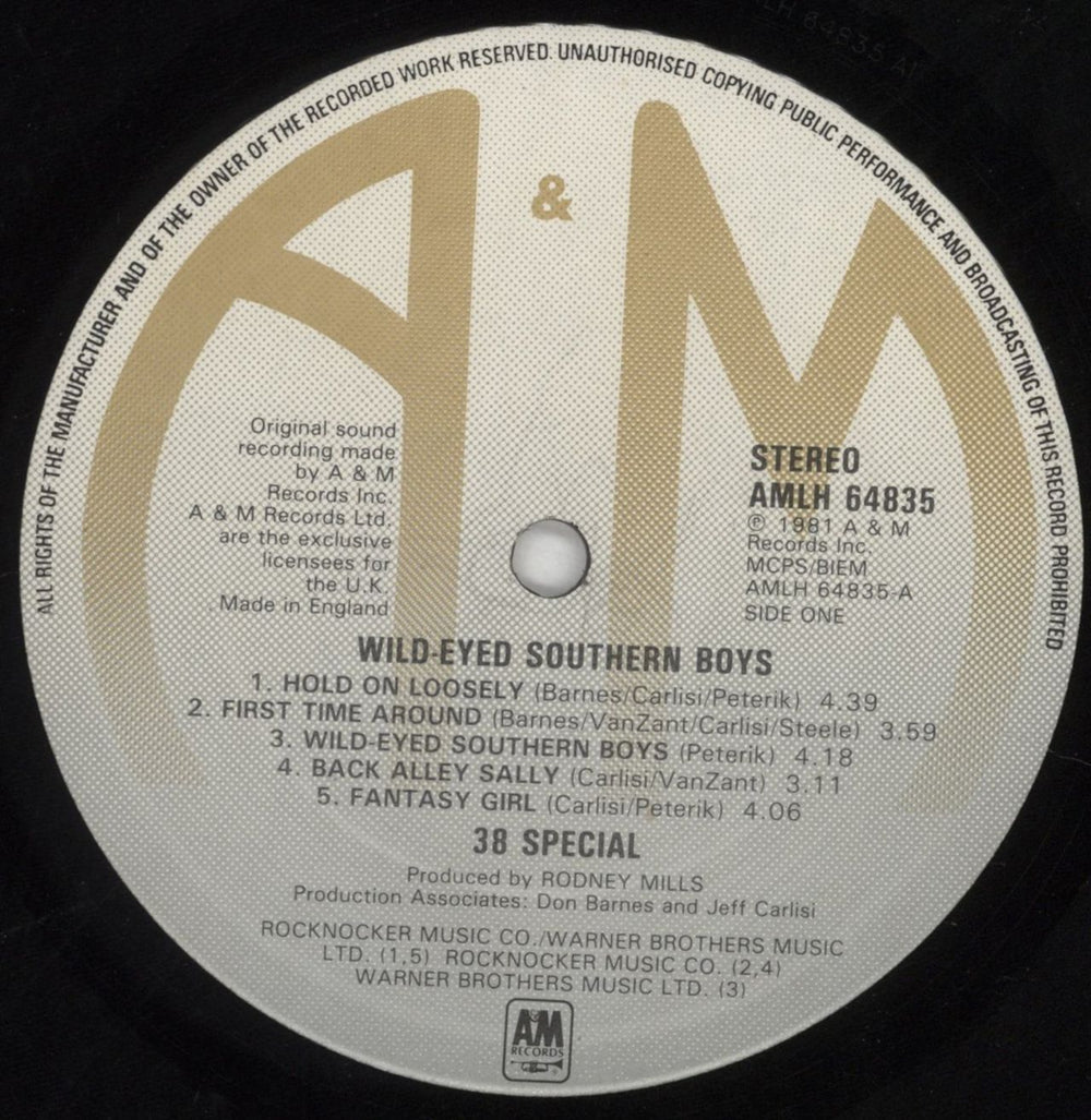 38 Special Wild-Eyed Southern Boys UK vinyl LP album (LP record) 38SLPWI732470