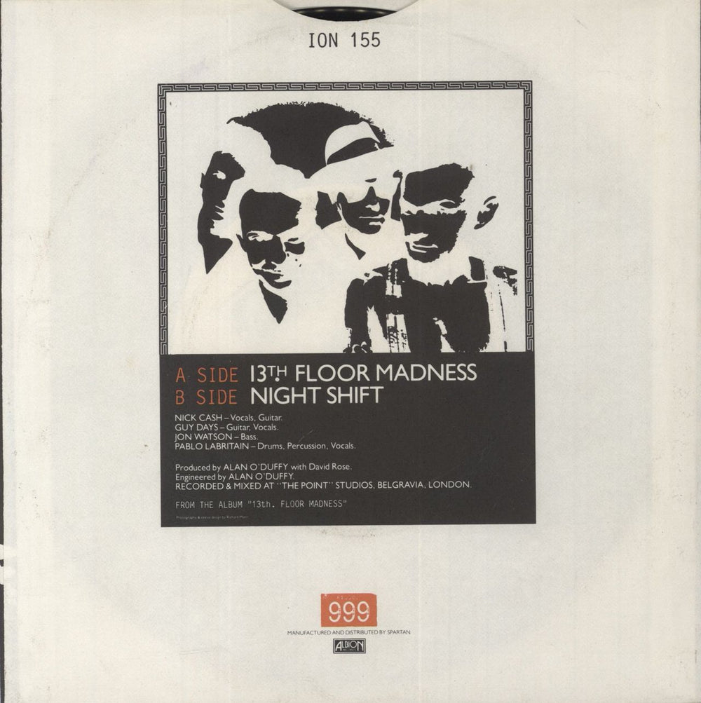 999 13th Floor Madness UK 7" vinyl single (7 inch record / 45) 99907TH858050