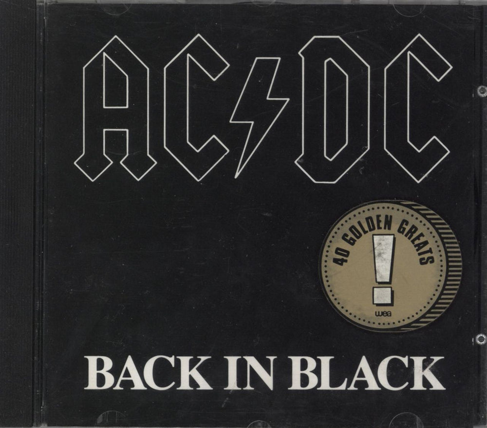 AC/DC Back In Black - Gold German CD album (CDLP) 250735
