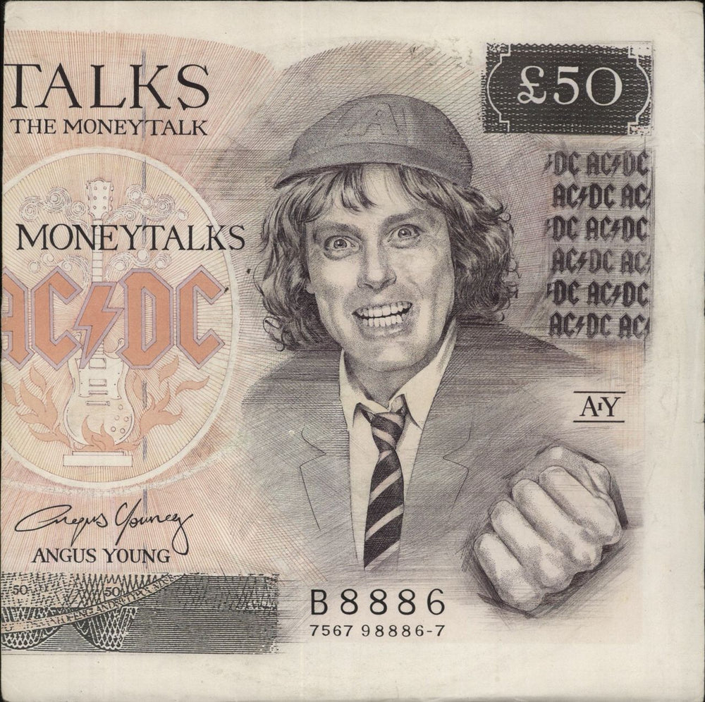 AC/DC Money Talks - EX UK 7" vinyl single (7 inch record / 45) B8886