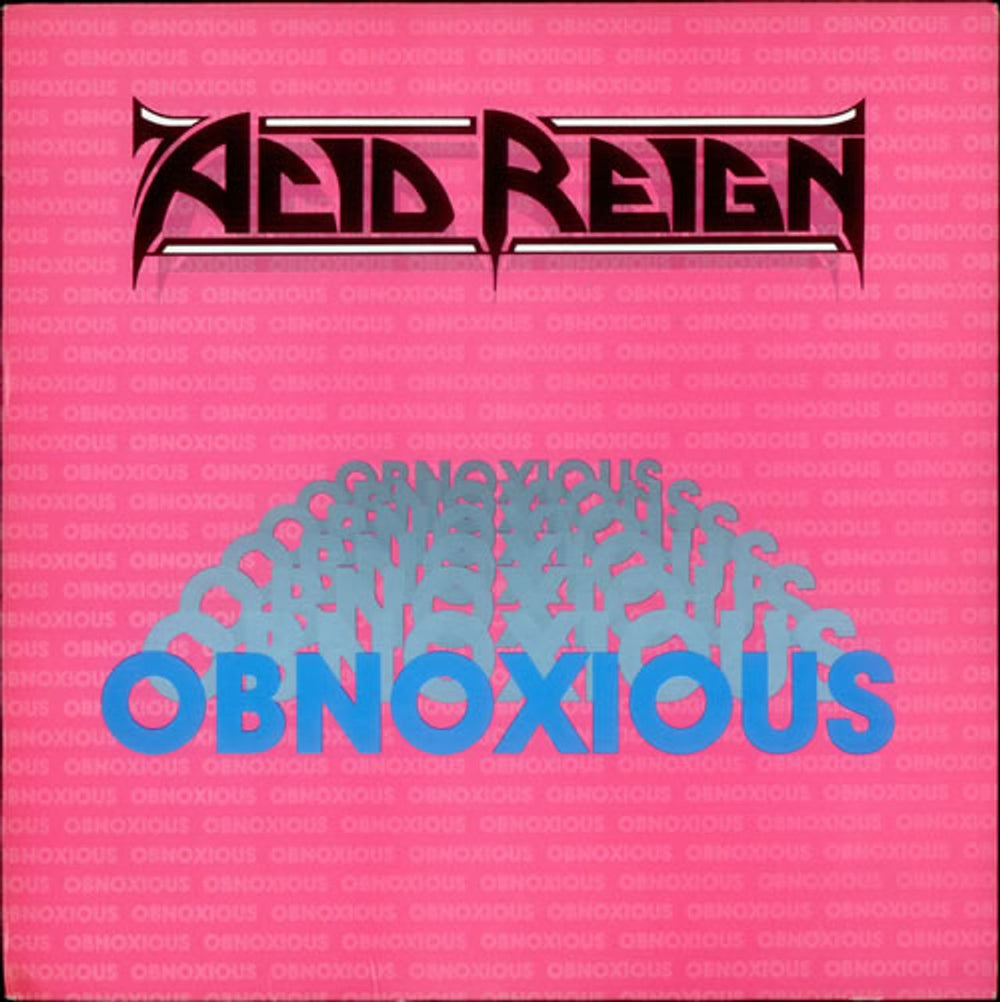 Acid Reign Obnoxious UK vinyl LP album (LP record) FLAG39