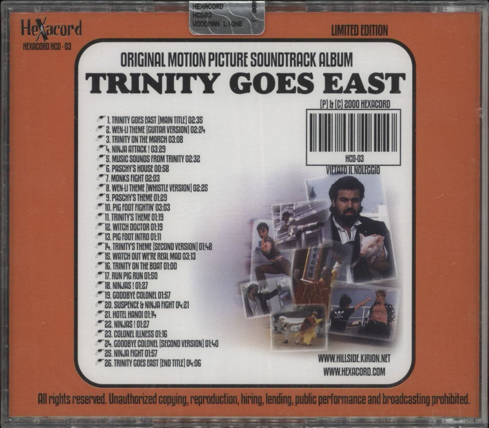 Alessandro Alessandroni Trinity Goes East (Original Motion Picture Soundtrack) Italian CD album (CDLP)