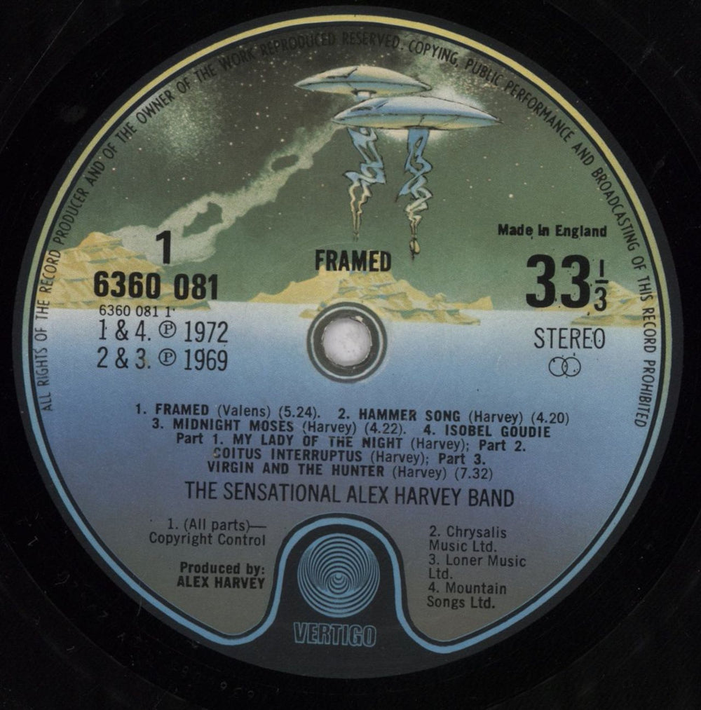 Alex Harvey (UK) Framed - 2nd - VG UK vinyl LP album (LP record) AXHLPFR837777