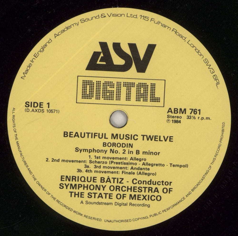 Alexander Borodin Borodin: Prince Igor - Overture And Polovtsian Dances / Symphony No. 2 UK vinyl LP album (LP record) B13LPBO680324