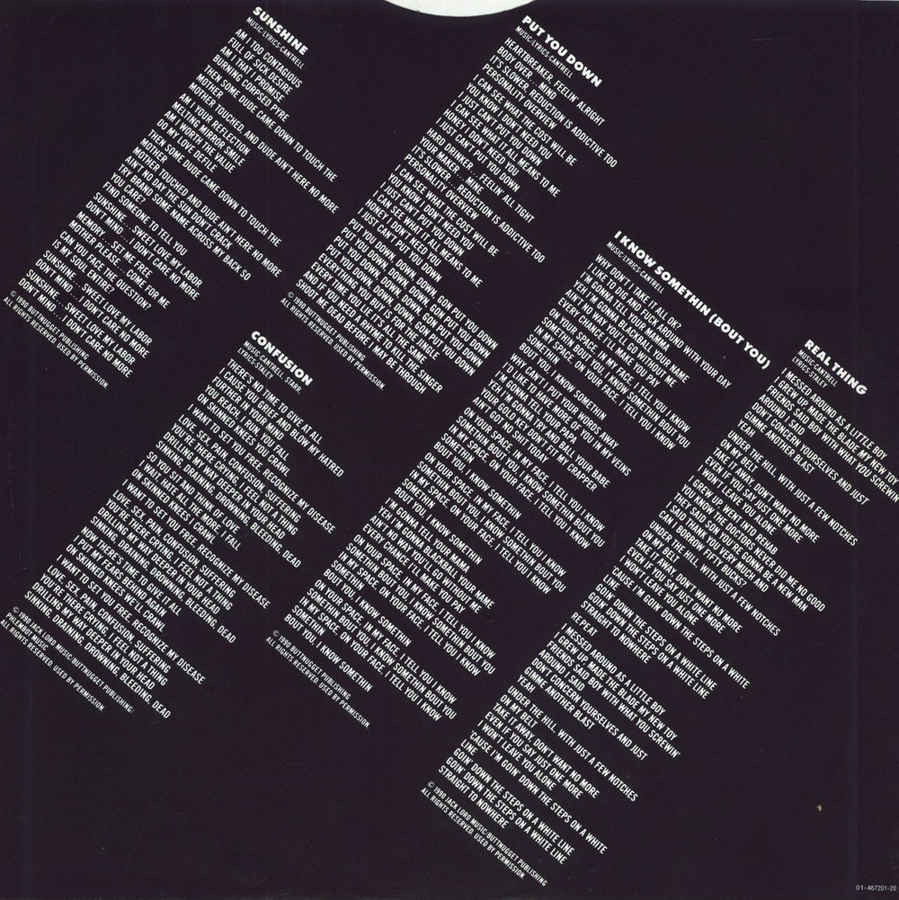 Alice In Chains Facelift + Inner - EX UK vinyl LP album (LP record) 1990