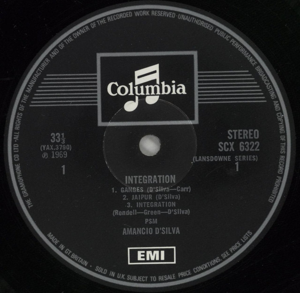 Amancio D'Silva Integration - 1st - VG+ UK vinyl LP album (LP record) ZMALPIN864636