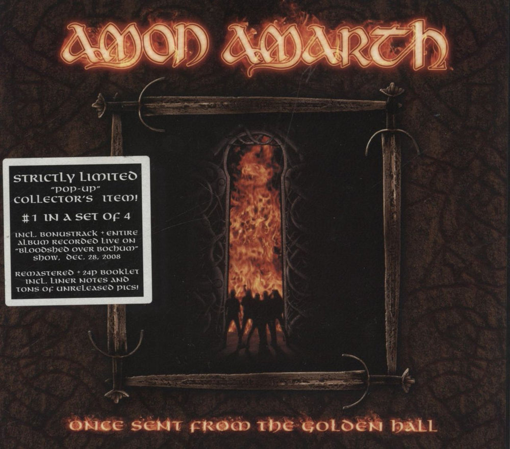 Amon Amarth Once Sent From The Golden Hall German 2-disc CD/DVD set 3984-14716-0