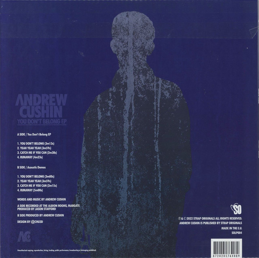 Andrew Cushin You Don't Belong EP UK 12" vinyl single (12 inch record / Maxi-single) 8720205764089