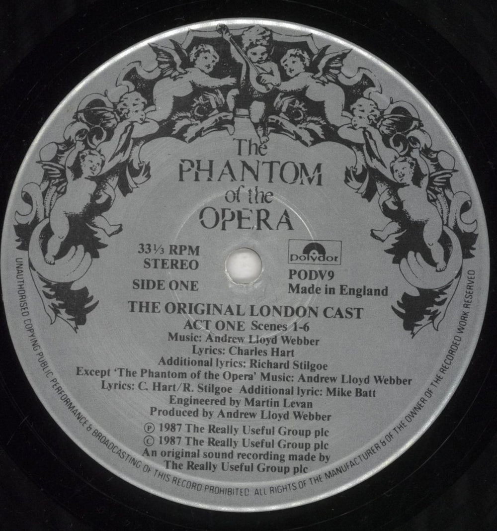 Andrew Lloyd Webber The Phantom Of The Opera - 1 Sticker - Complete UK 2-LP vinyl record set (Double LP Album) ALW2LTH697309