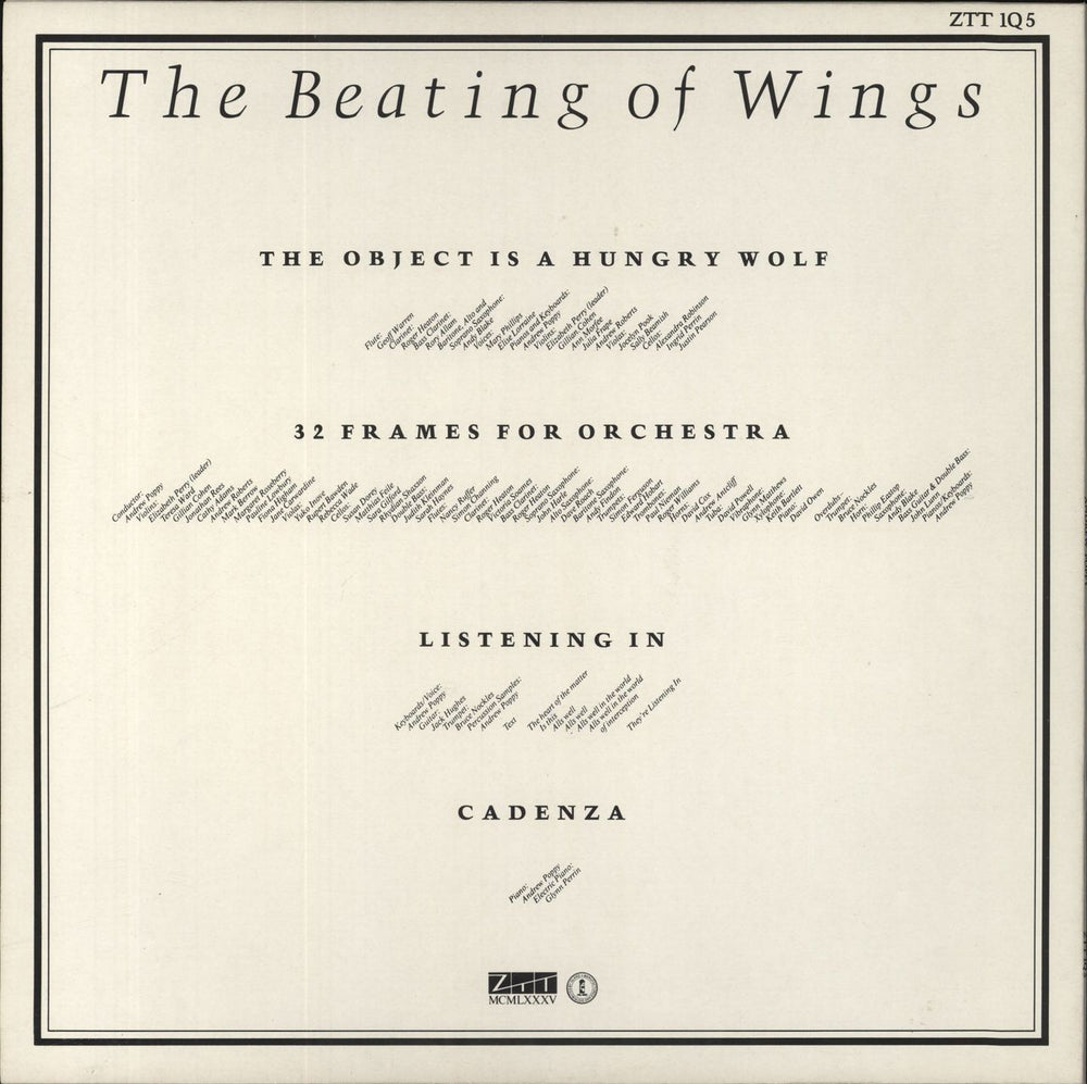 Andrew Poppy The Beating Of Wings UK vinyl LP album (LP record)