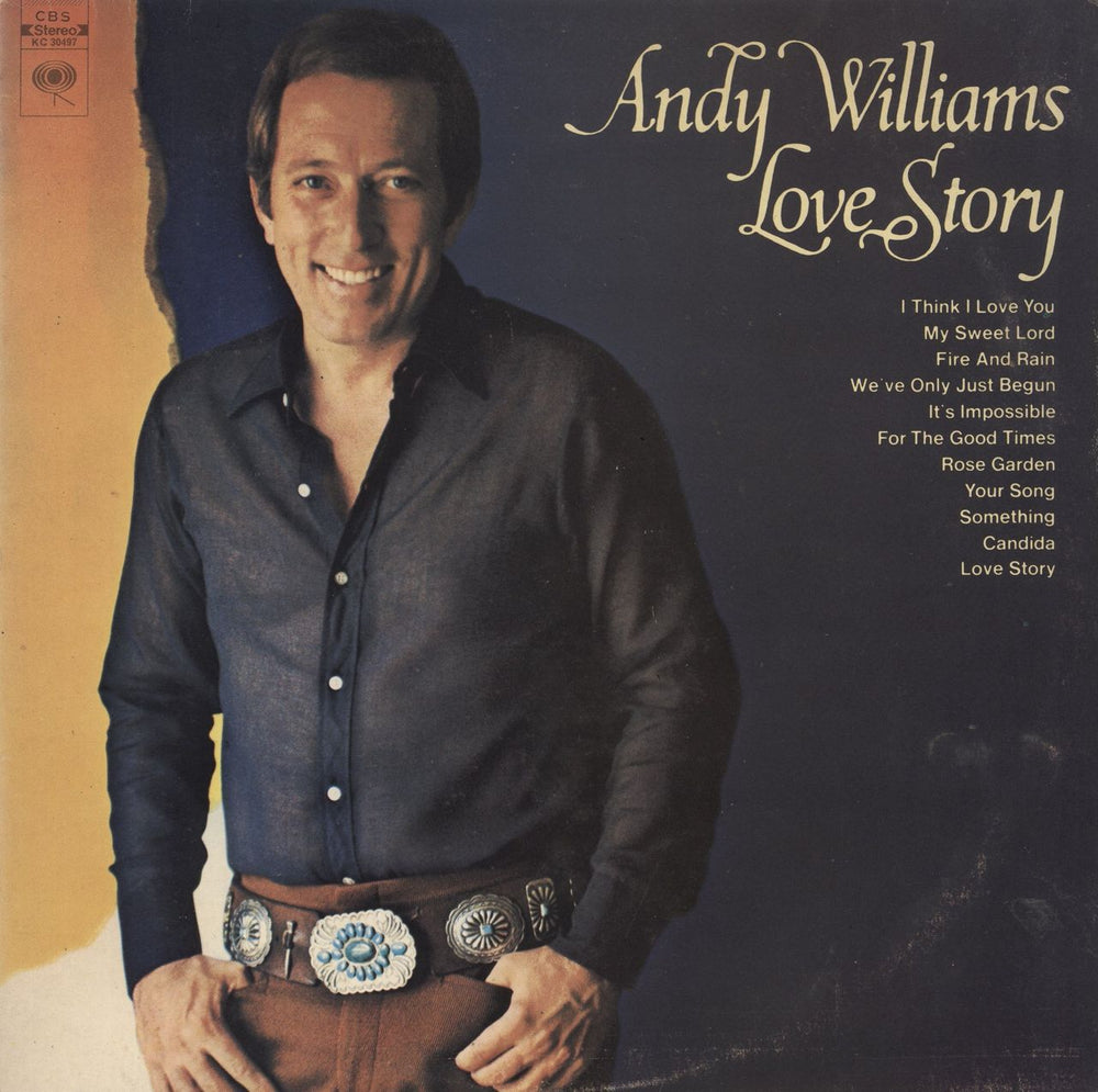 Andy Williams Love Story US vinyl LP album (LP record) KC30497