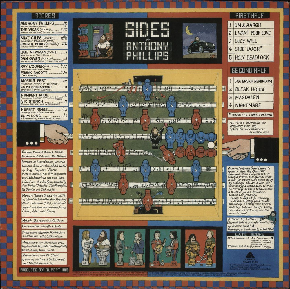 Anthony Phillips Sides UK vinyl LP album (LP record)