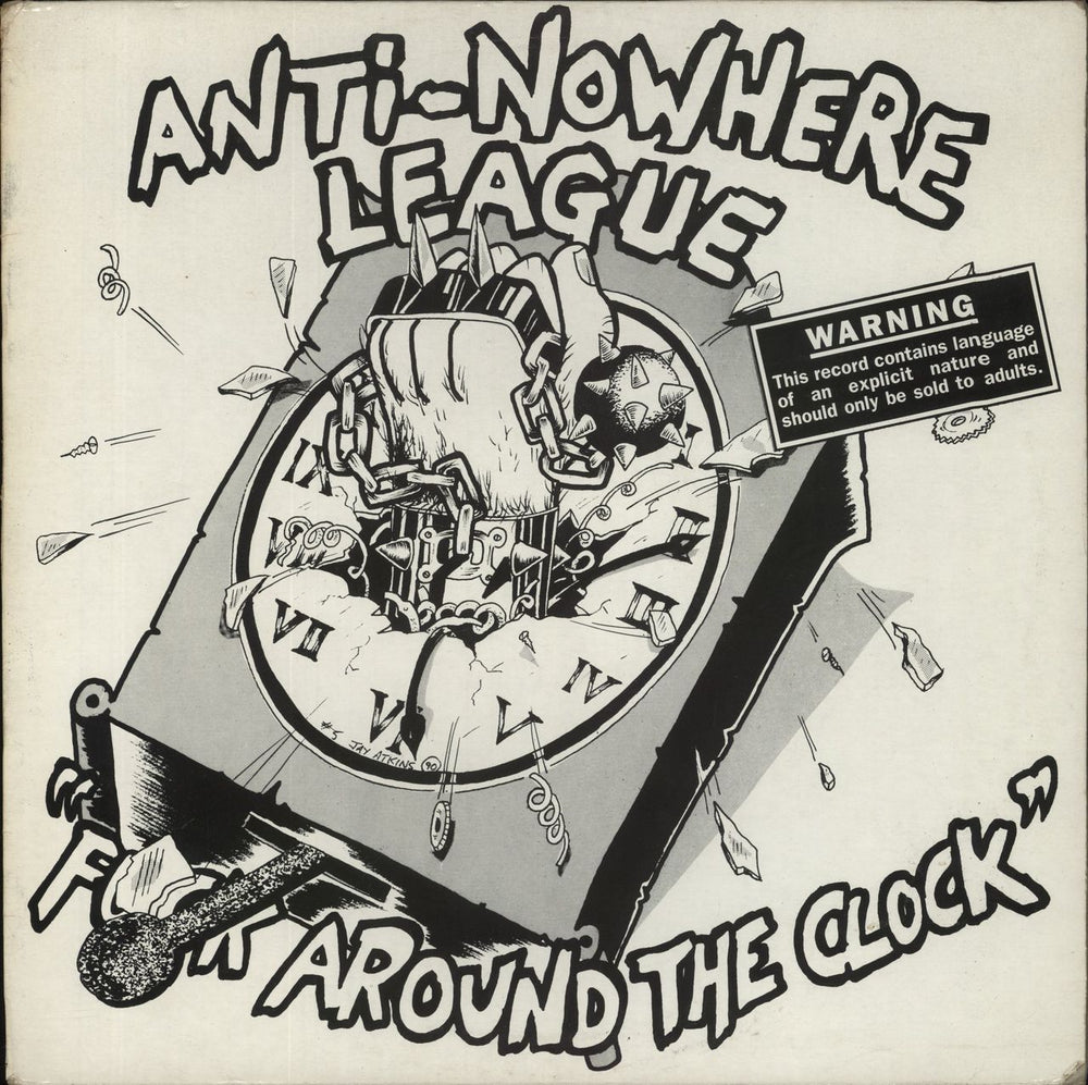 Anti-Nowhere League Fuck Around The Clock UK 12" vinyl single (12 inch record / Maxi-single) LINKLP1204