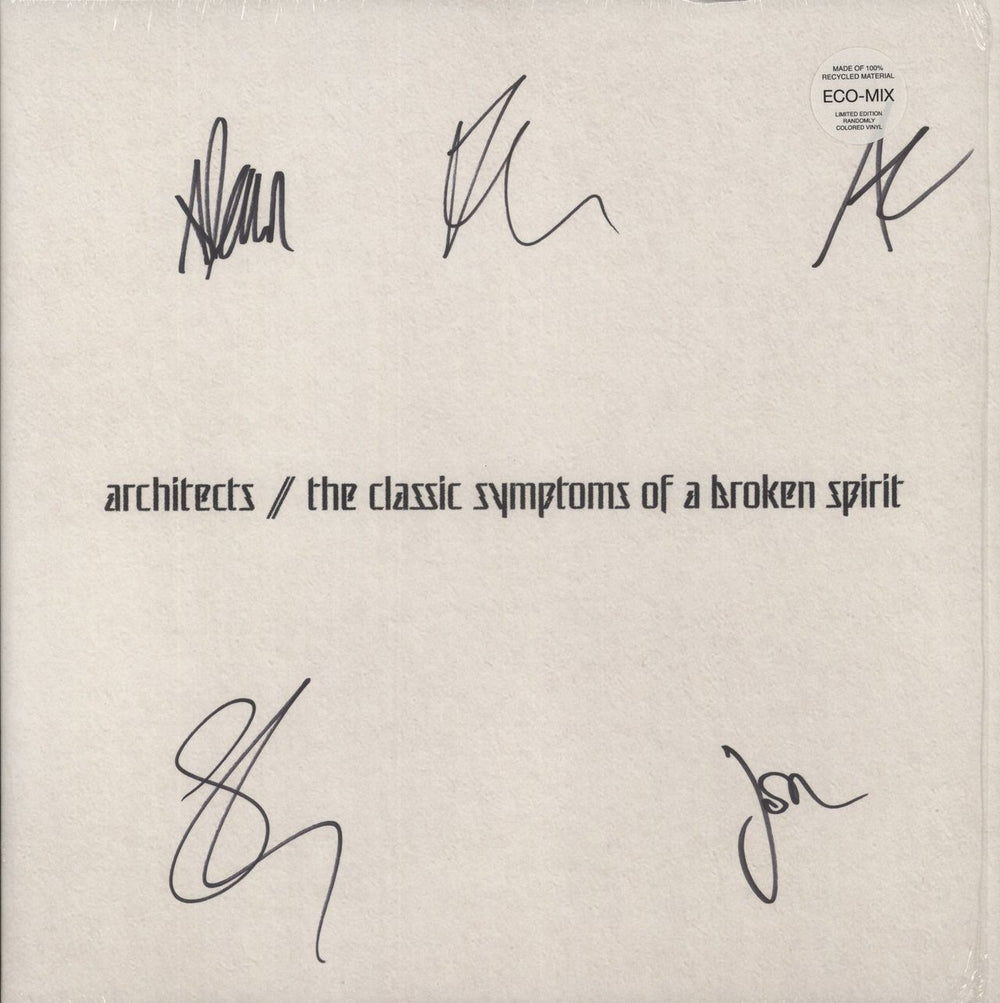 Architects The Classic Symptoms Of A Broken Spirit - Eco Mix Vinyl - Autographed Dutch vinyl LP album (LP record) 7932-1