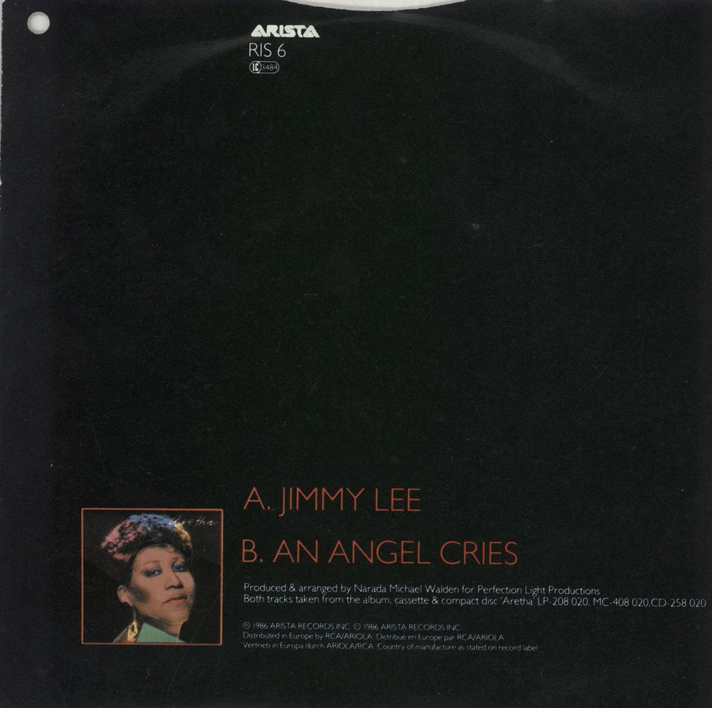 Aretha Franklin Jimmy Lee UK 7" vinyl single (7 inch record / 45)