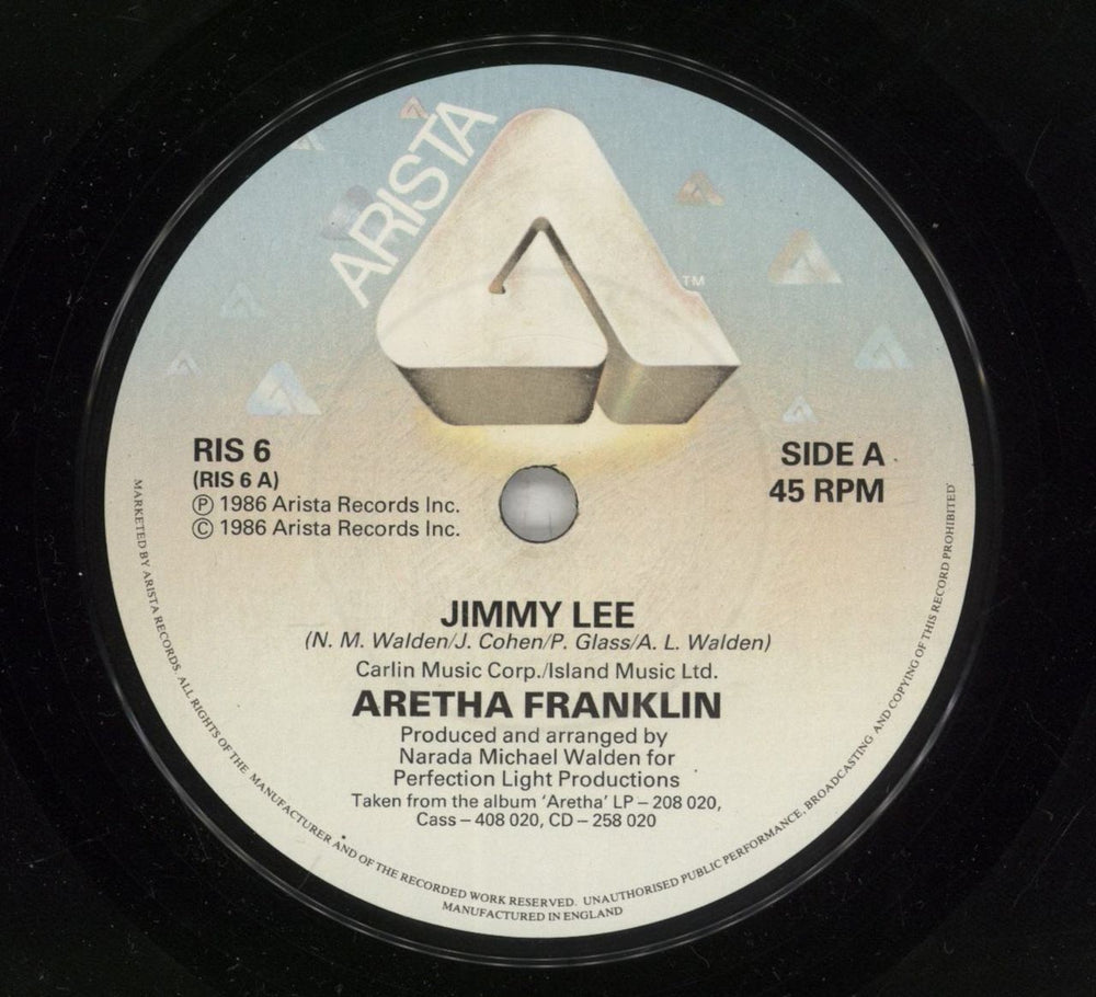 Aretha Franklin Jimmy Lee UK 7" vinyl single (7 inch record / 45) ARE07JI563211