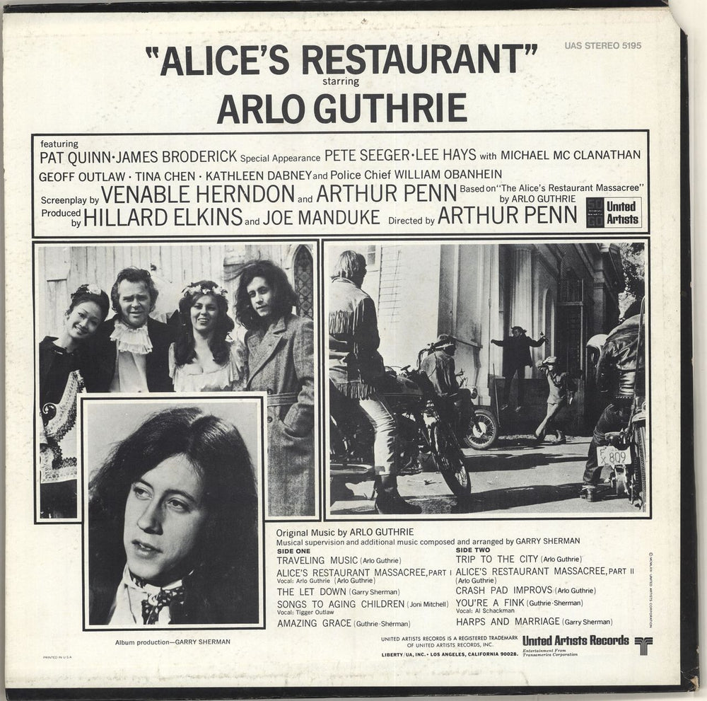 Arlo Guthrie Alice's Restaurant - EX US vinyl LP album (LP record)