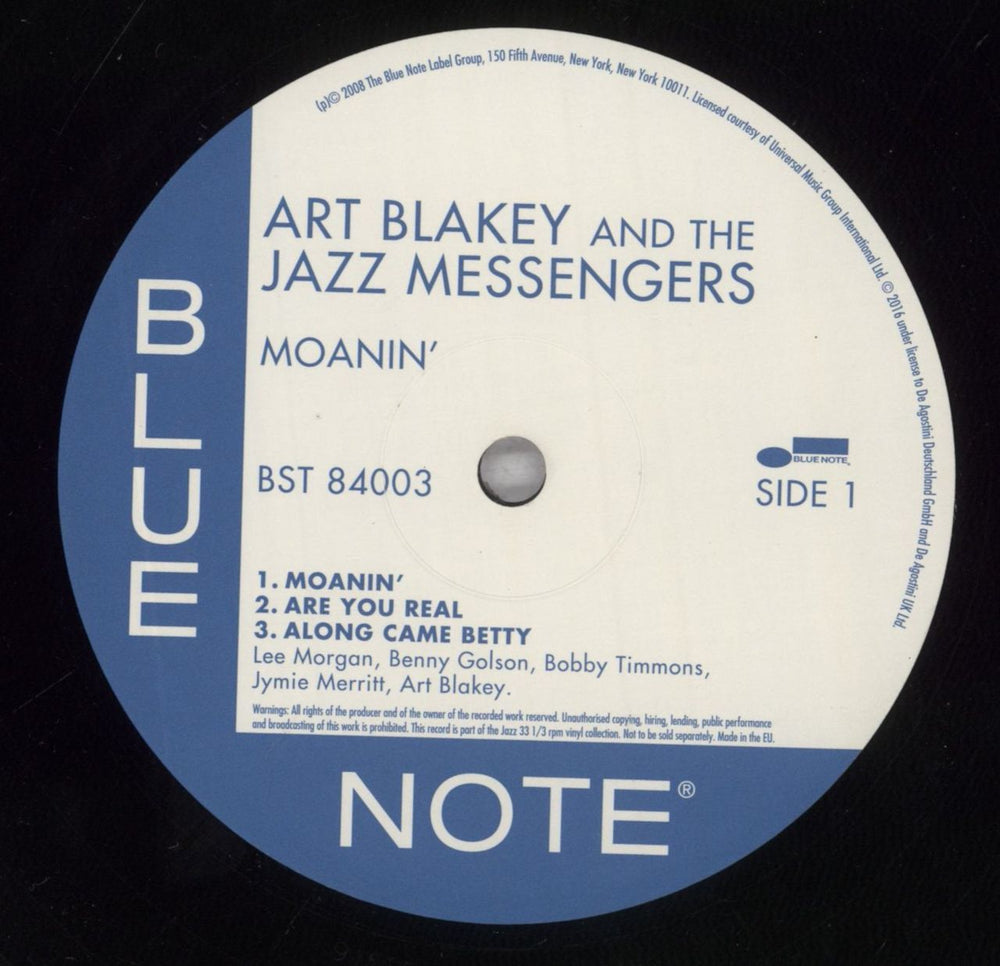 Art Blakey & The Jazz Messengers Moanin' - 180gm Vinyl UK vinyl LP album (LP record) AB4LPMO841360