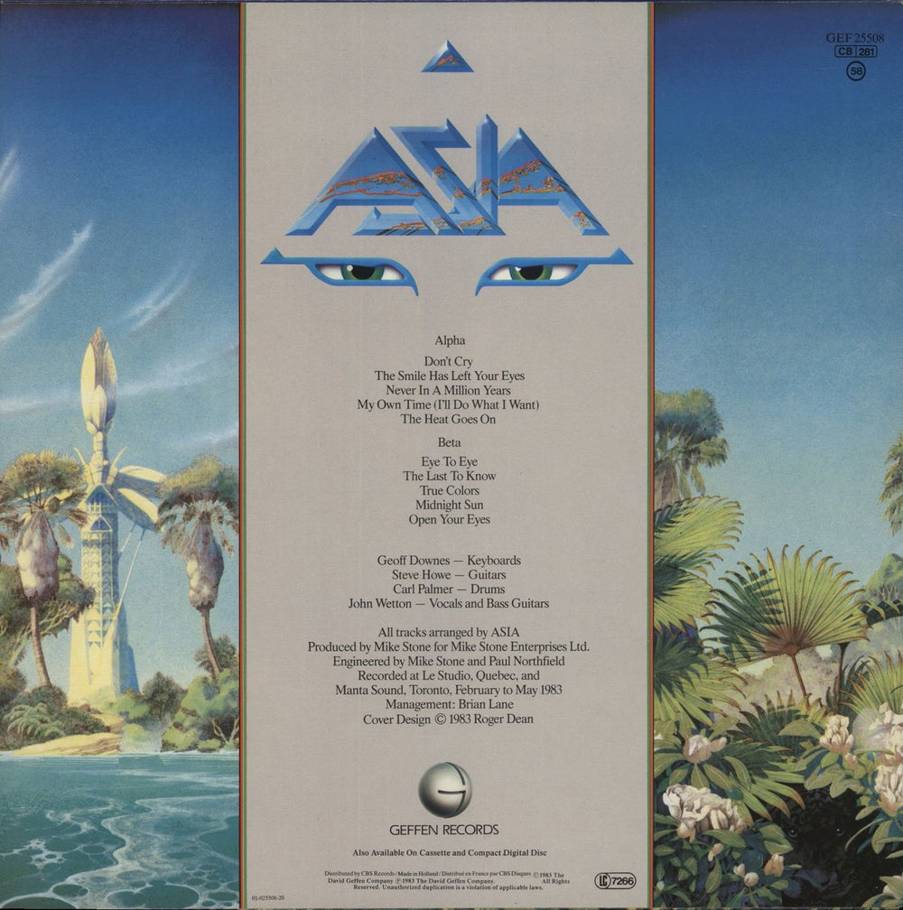 Asia Alpha - Song Hype Sticker UK vinyl LP album (LP record)
