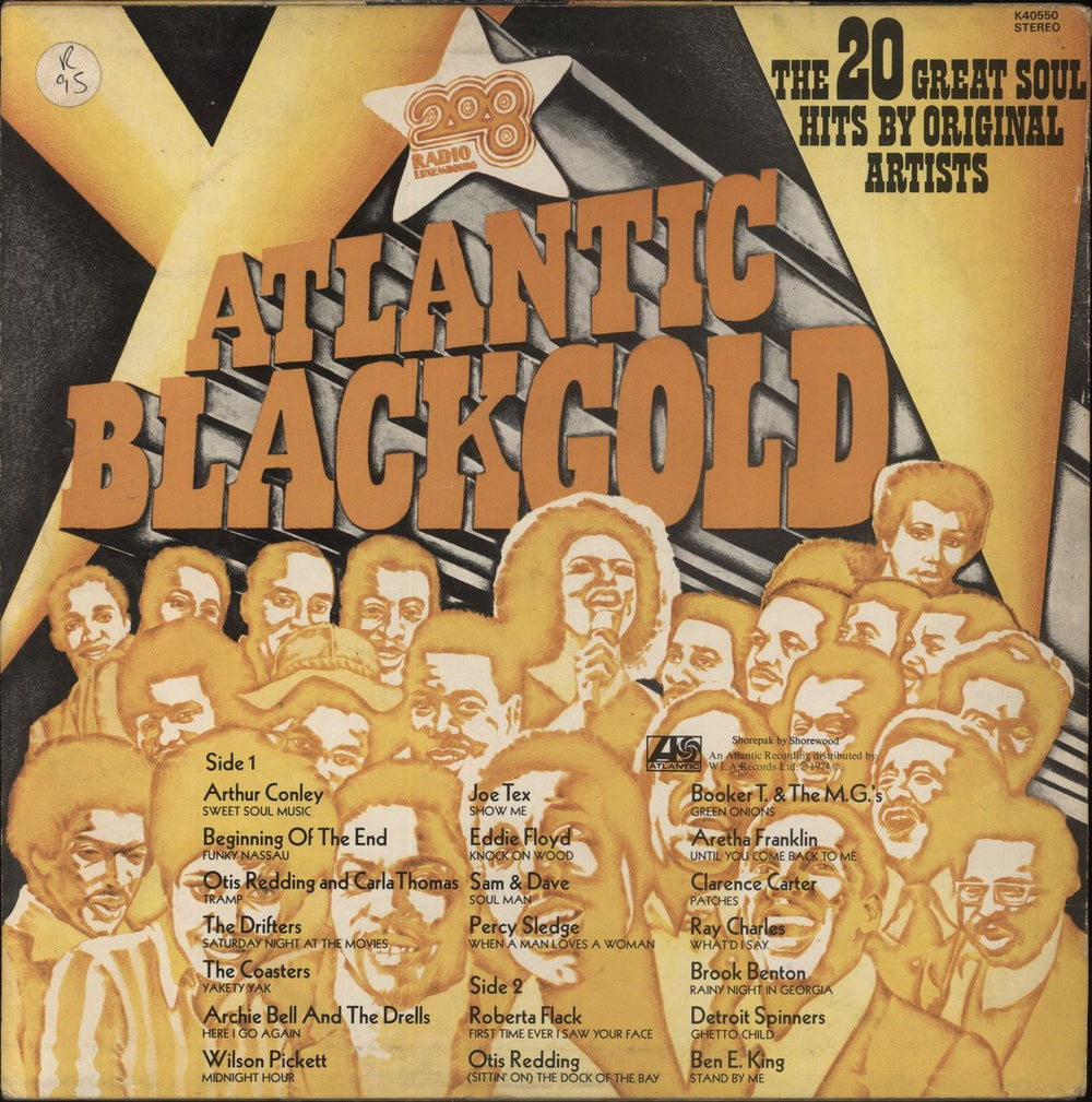 Atlantic Records 208 Atlantic Black Gold UK vinyl LP album (LP record)