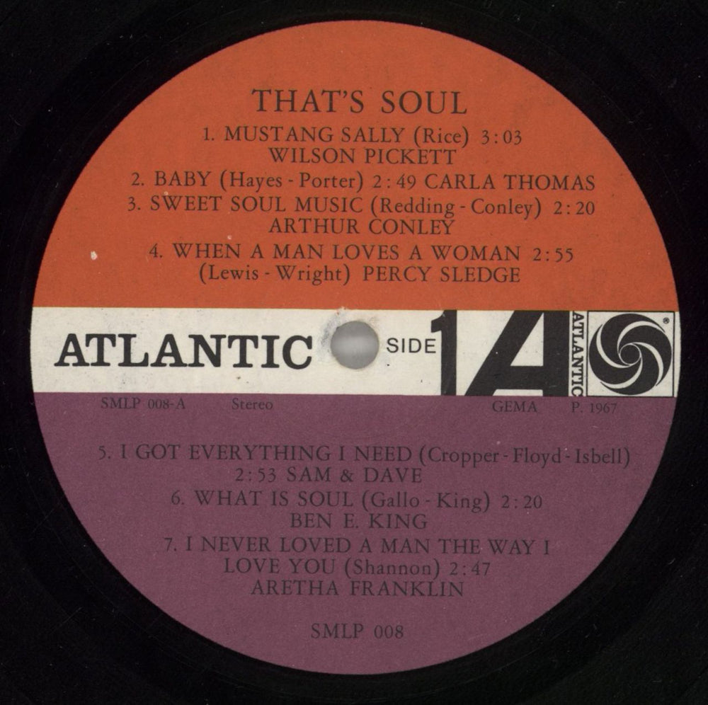 Atlantic Records That's Soul German vinyl LP album (LP record) 9ATLPTH874430
