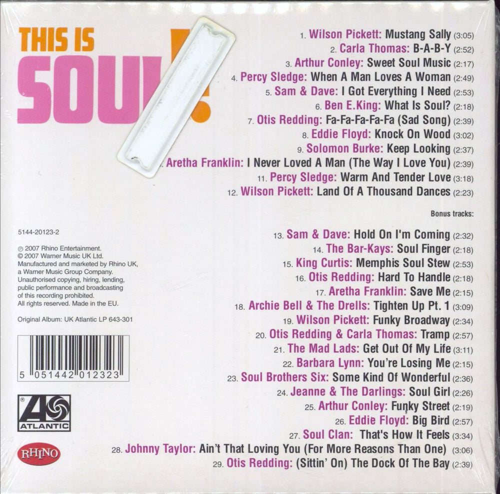 Atlantic Records This Is Soul - Sealed UK CD album (CDLP)
