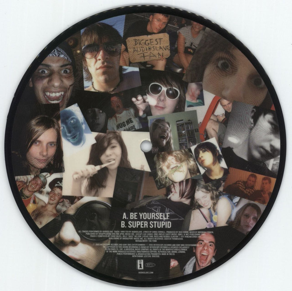 Audioslave Be Yourself UK 7" vinyl picture disc (7 inch picture disc single) 602498825983
