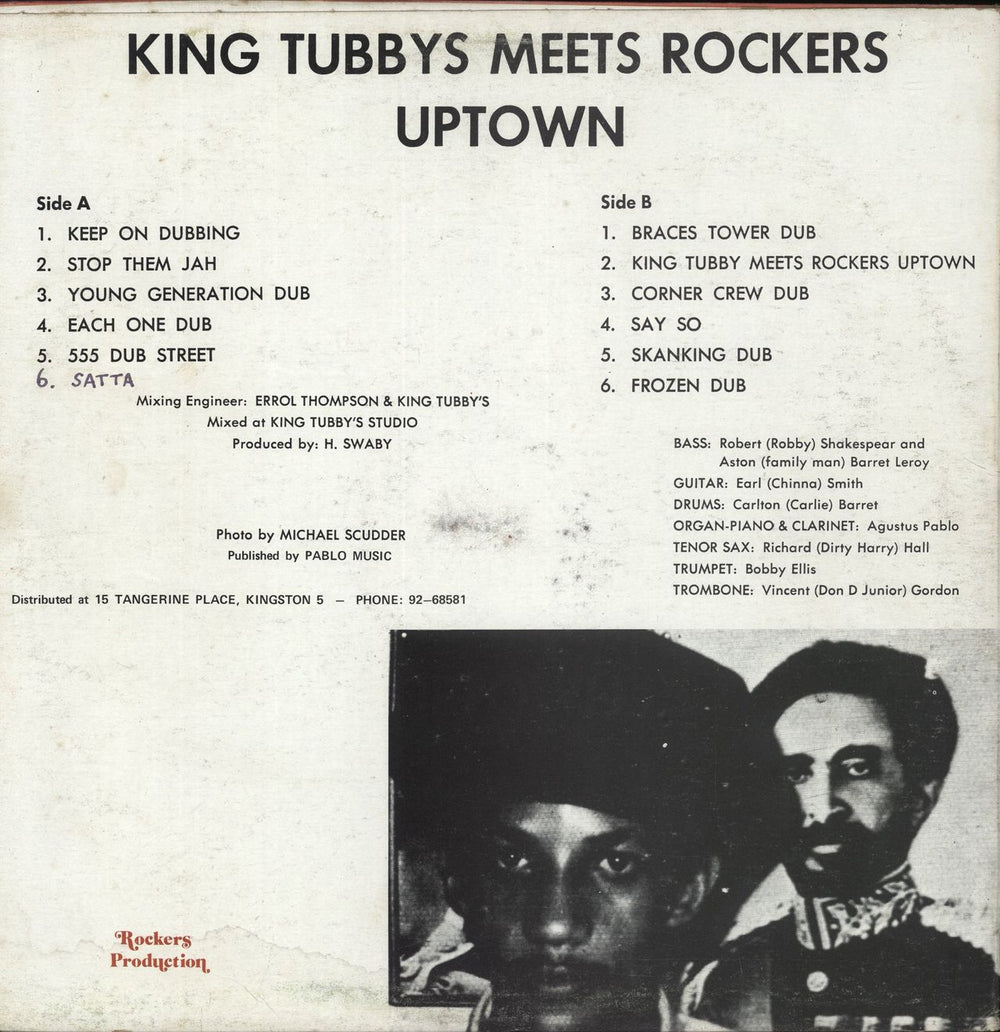 Augustus Pablo King Tubby Meets The Rockers Uptown UK 7" vinyl single (7 inch record / 45)