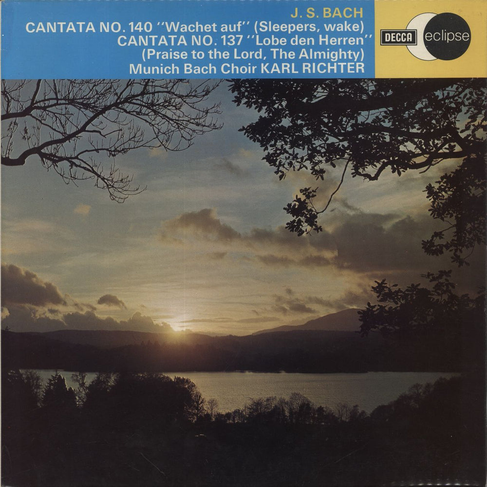Bach Collegium München Bach: Cantata No. 140 "Wachet Auf" / Cantata No. 137 "Lobe Den Herren" UK vinyl LP album (LP record) ECSR729