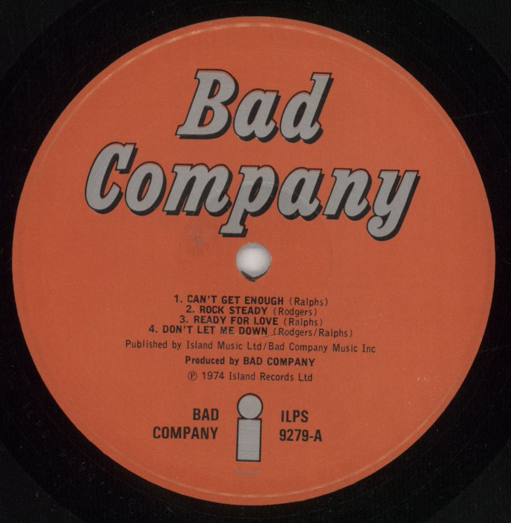 Bad Company Bad Company - 2nd - EX UK vinyl LP album (LP record) BCOLPBA127358