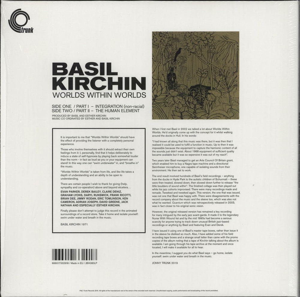 Basil Kirchin Worlds Within Worlds - shrink UK vinyl LP album (LP record)