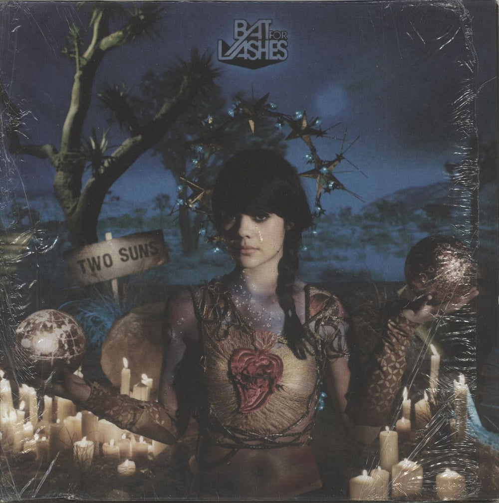 Bat For Lashes Two Suns - Autographed UK vinyl LP album (LP record) 6930191