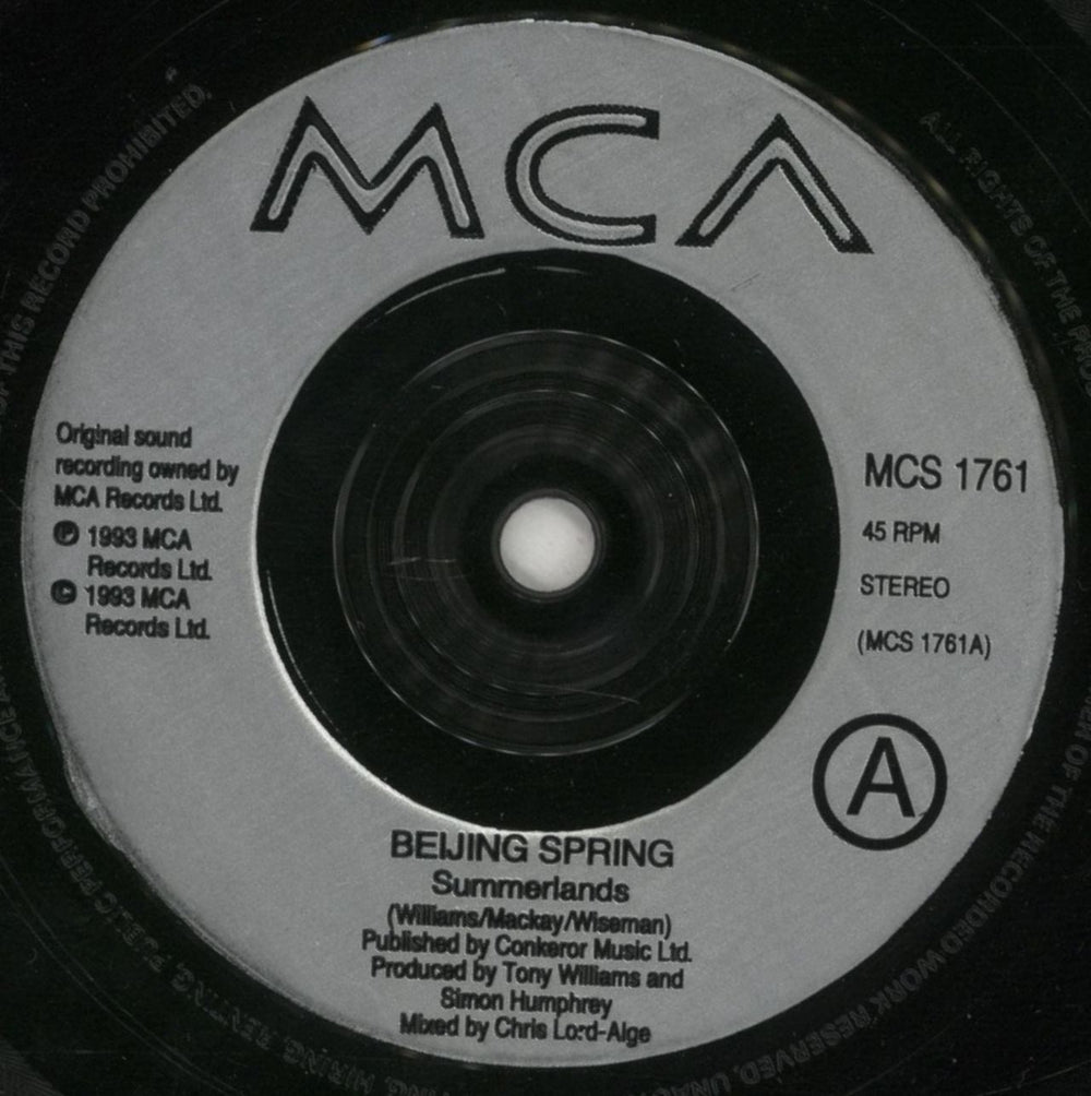 Beijing Spring Summerlands UK 7" vinyl single (7 inch record / 45) BEI07SU511917