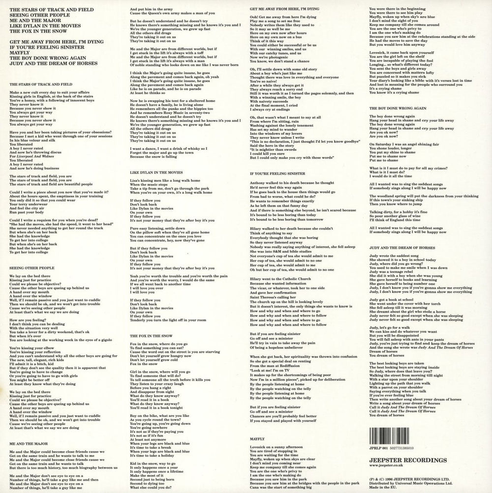 Belle & Sebastian If You're Feeling Sinister UK vinyl LP album (LP record) 5027731385010