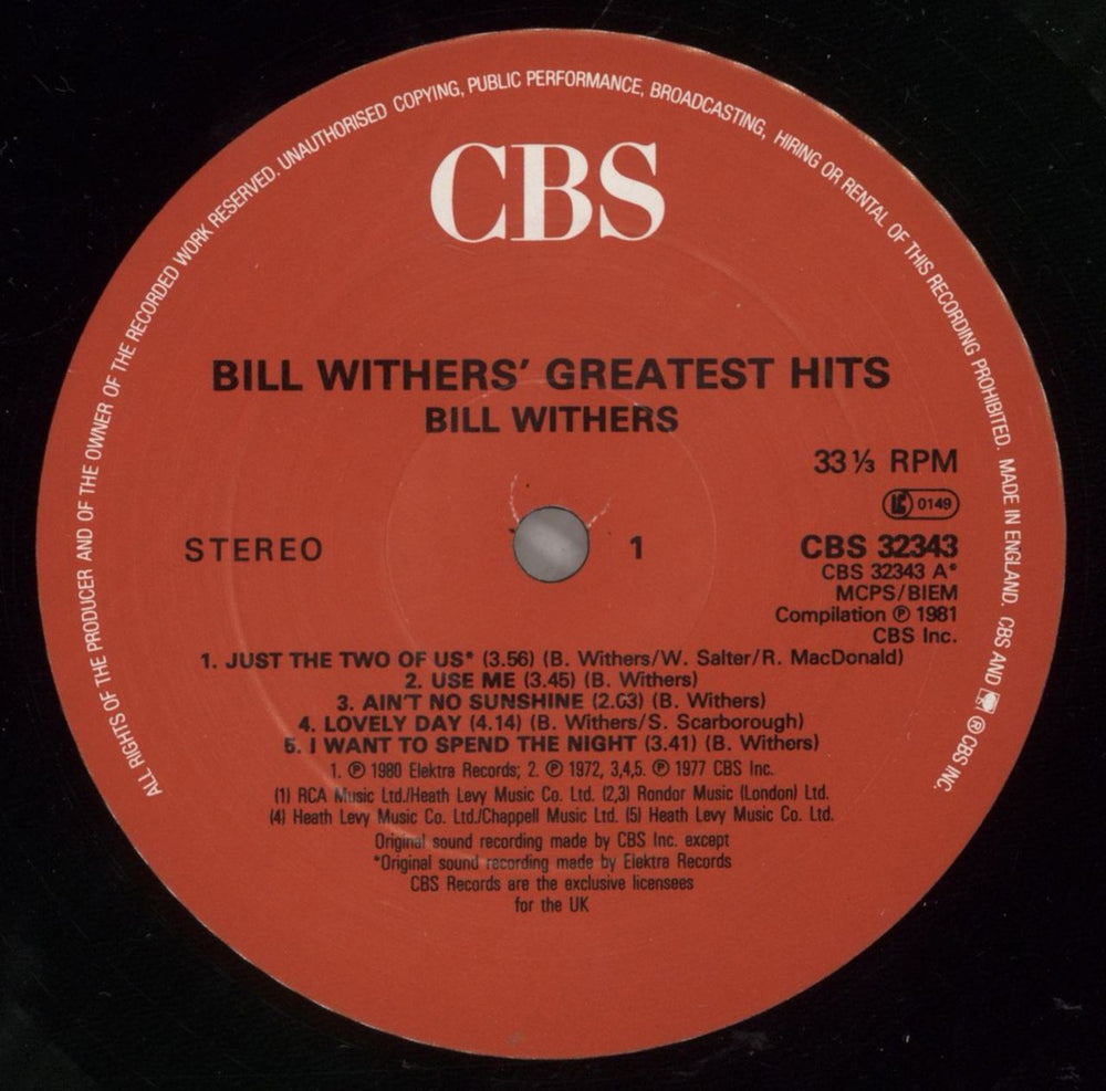 Bill Withers Bill Withers' Greatest Hits - stickered p/s UK vinyl LP album (LP record) BWTLPBI776493