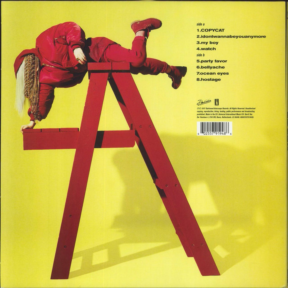 Billie Eilish Dont Smile At Me - Red Vinyl UK 12" vinyl single (12 inch record / Maxi-single) 602557919486