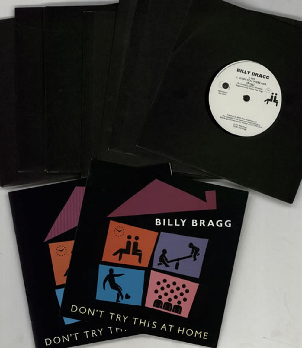 Billy Bragg Don't Try This At Home UK 7" single box set BBR7XDO344376