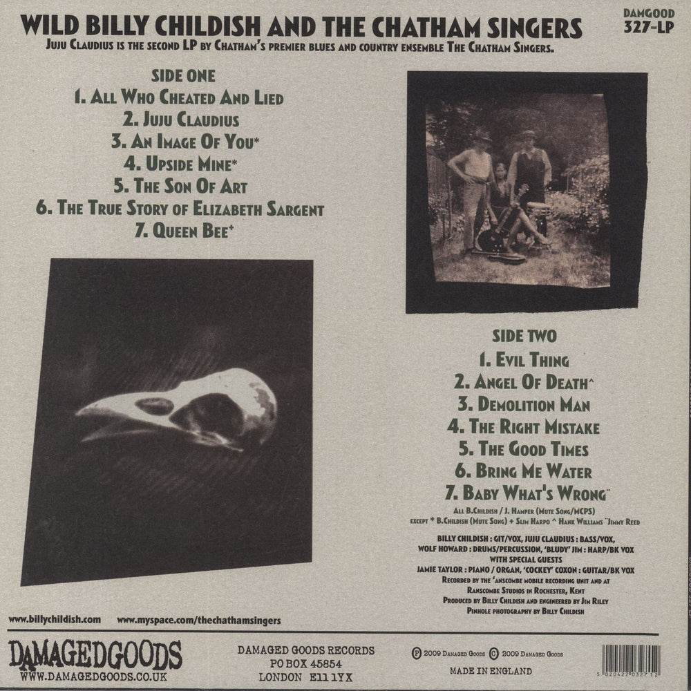 Billy Childish Juju Claudius UK vinyl LP album (LP record) 5020422032712