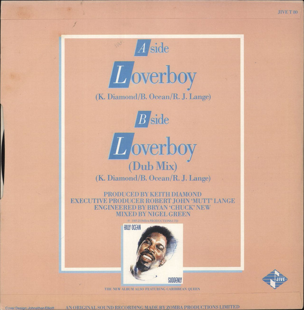 Billy Ocean Loverboy UK 12" vinyl single (12 inch record / Maxi-single)