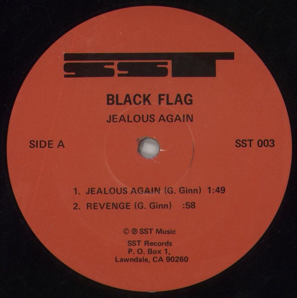 Black Flag Jealous Again US 12" vinyl single (12 inch record / Maxi-single) BD712JE862548