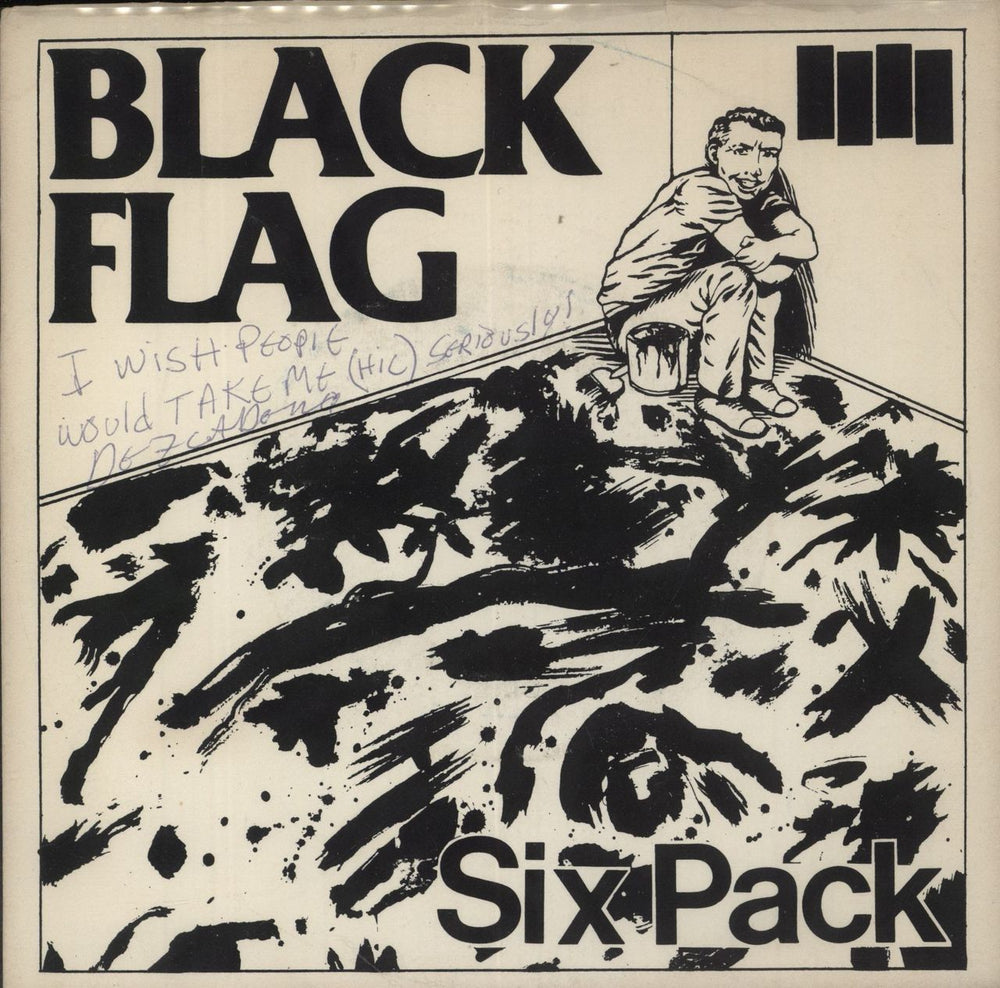 Black Flag Six Pack - 1st - Autographed UK 7" vinyl single (7 inch record / 45) SST005
