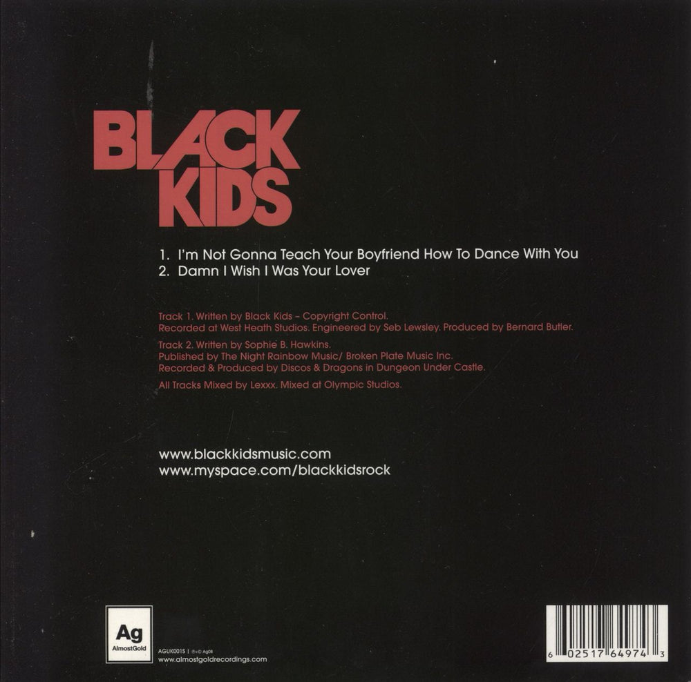 Black Kids I'm Not Gonna Teach Your Boyfriend How - Pink Vinyl UK 7" vinyl single (7 inch record / 45) 602517649743