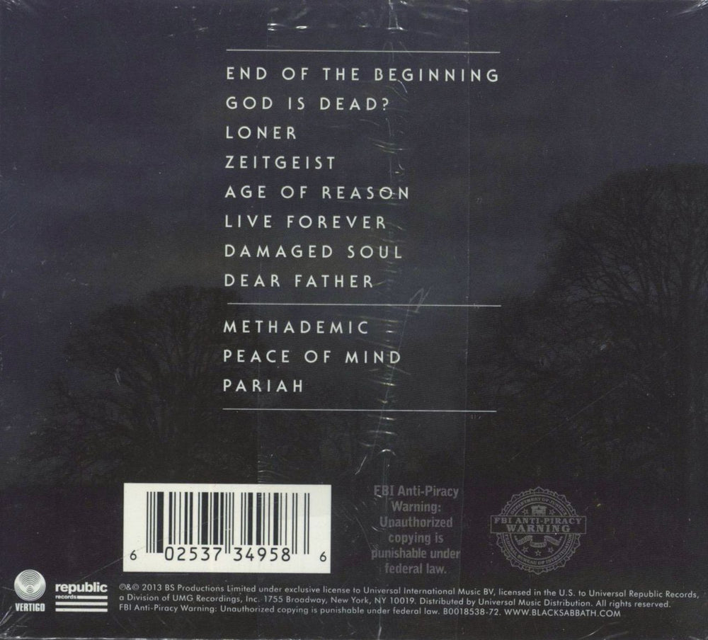 Black Sabbath 13 [Thirteen] - Sealed US 2 CD album set (Double CD) 602537349586