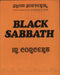 Black Sabbath In Concert - Show Souvenir UK tour programme TOUR PROGRAMME
