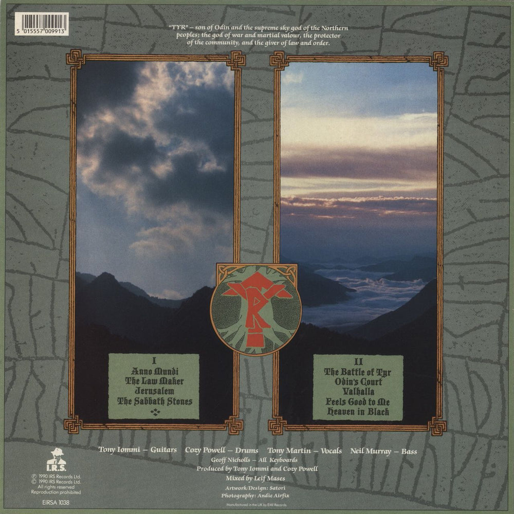 Black Sabbath Tyr - VG UK vinyl LP album (LP record) 5015557009913