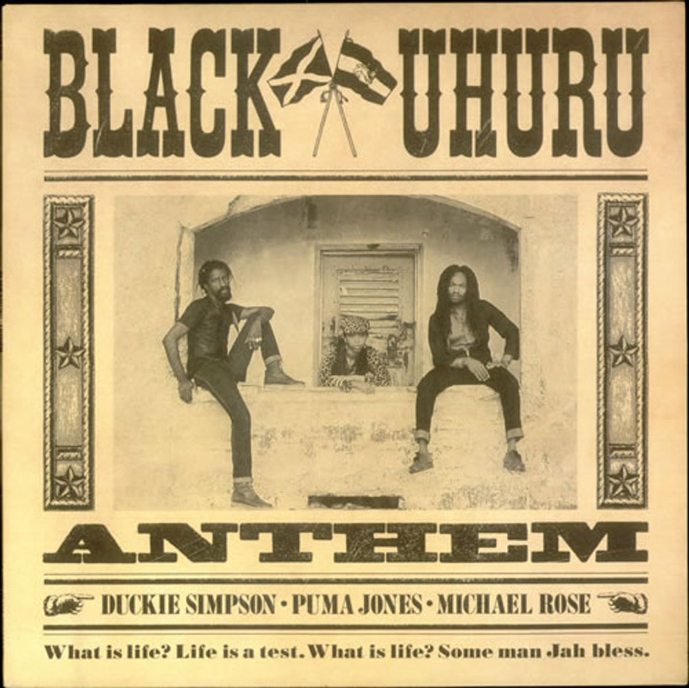 Black Uhuru Anthem UK vinyl LP album (LP record) ILPS9769