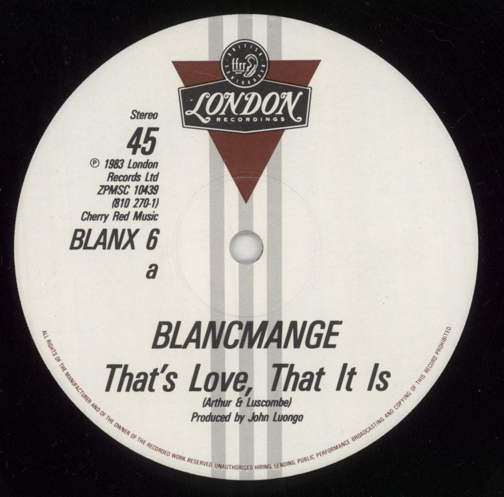 Blancmange That's Love That Is UK 12" vinyl single (12 inch record / Maxi-single) BLA12TH14157