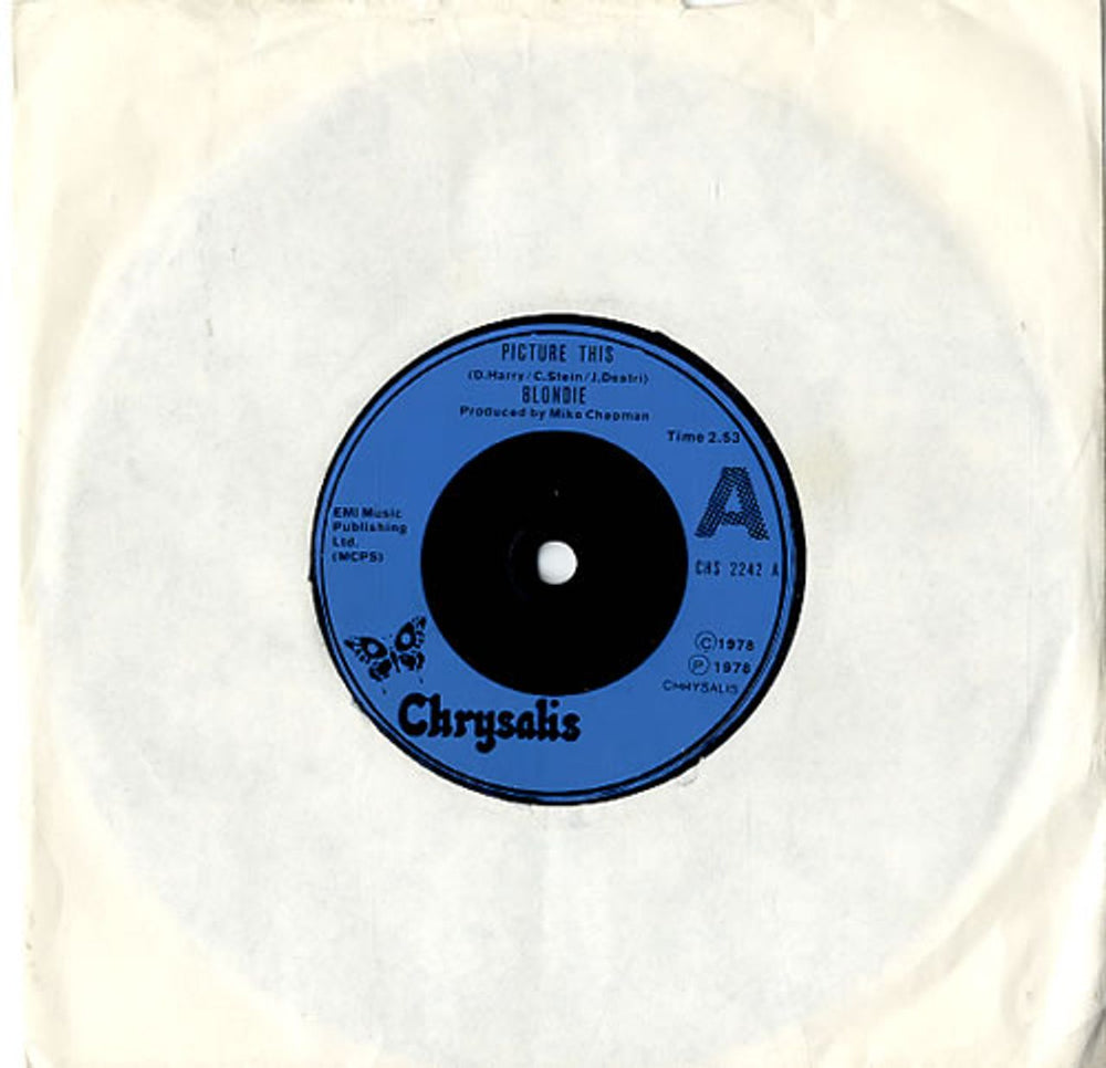 Blondie Picture This - Inj UK 7" vinyl single (7 inch record / 45) CHS2242