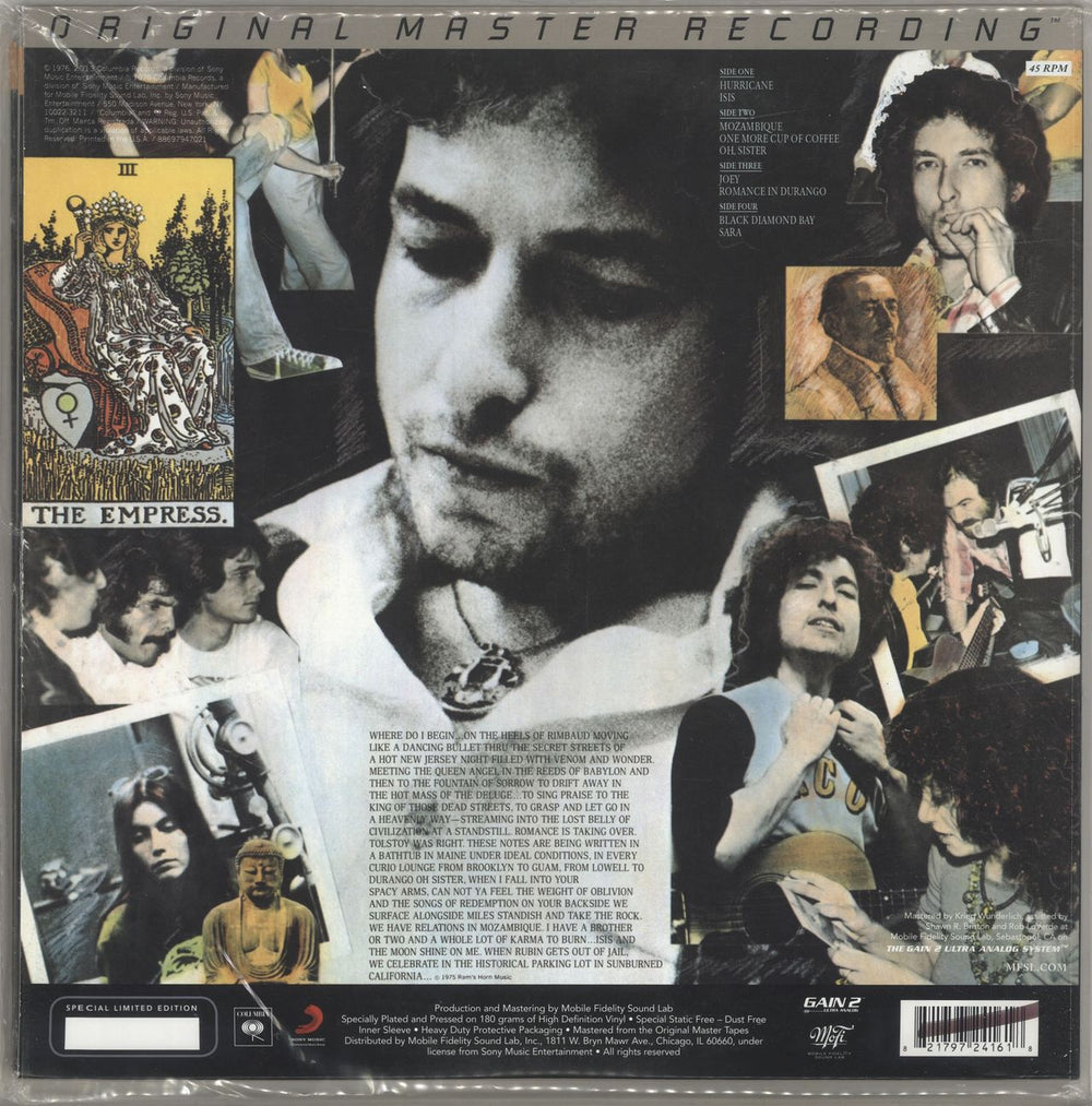 Bob Dylan Desire - 180gm - Sealed US 2-LP vinyl record set (Double LP Album) 821797241618