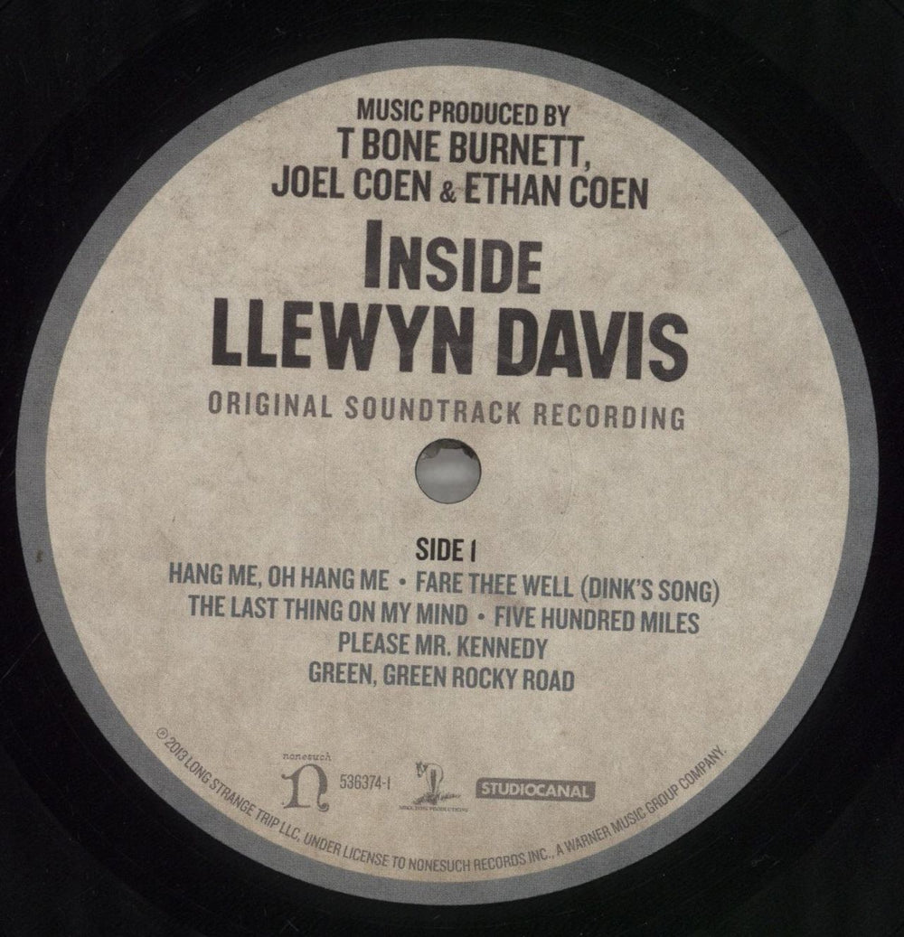 Bob Dylan Inside Llewyn Davis US vinyl LP album (LP record) DYLLPIN703887